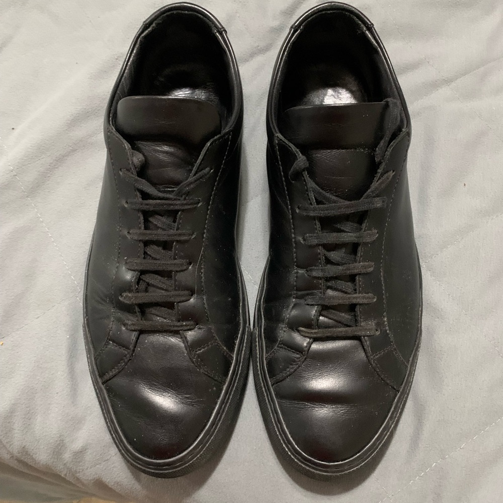 Men's Common ProjectBlack Leather Shoes